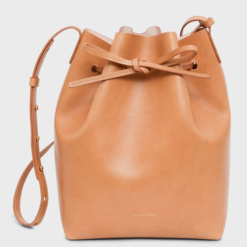 Women\'s Mansur Gavriel Vegetable Tanned Leather Bucket Bags Light Brown | AU 4675GX